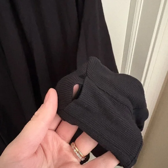 Athleta Pranayama Restore Rib Wrap Black Women’s Medium Athleisure Balletcore - Picture 6 of 8